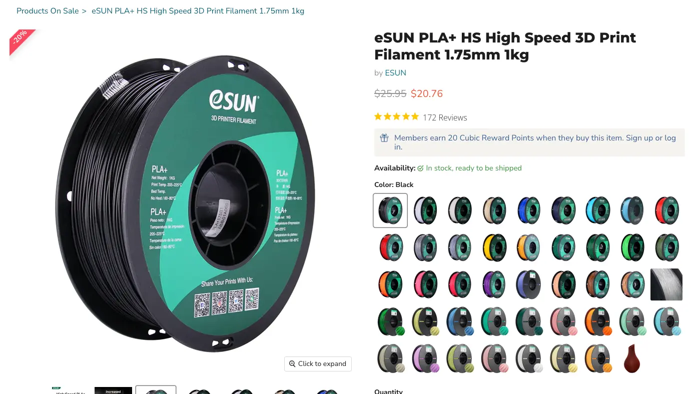eSun High Speed PLA